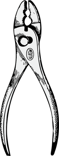 Slip joint pliers vector image