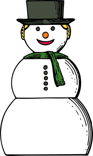 Snow woman vector art