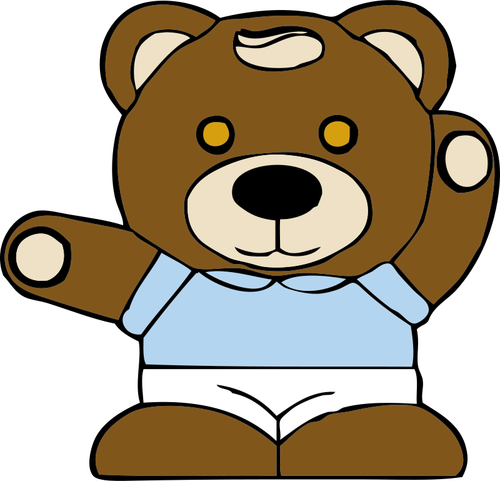 泰迪熊玩具矢量图形