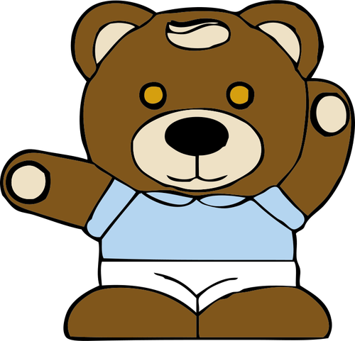 Teddy bear toy vector graphics