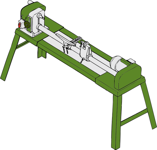 Disegno vettoriale di legno tornio