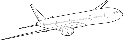 Boeing 777 vektorový obrázek