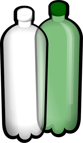 Two water bottles vector image