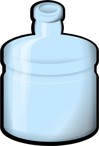 Ilustración de vector de botella de cristal azul