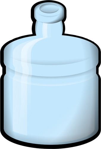 Blue glass bottle vector illustration