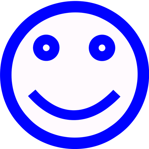 Azul sonriente cara vector de la imagen