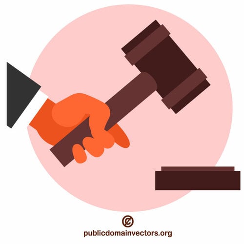 Judge holds a gavel