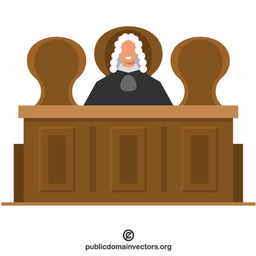 Richter im Gerichtsgebäude