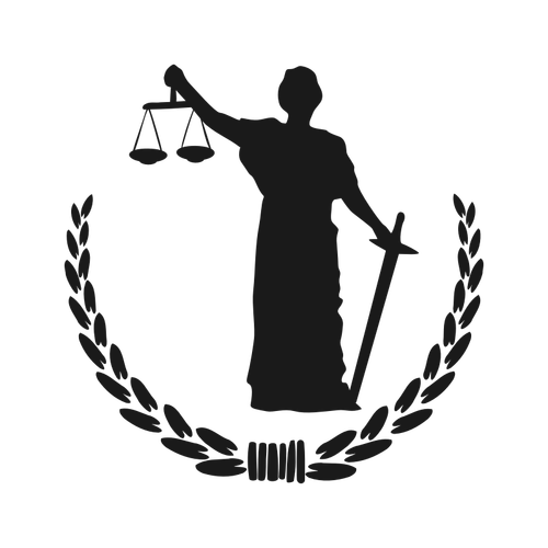 Goddess of Justice sign vector image