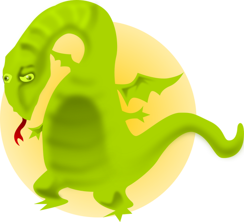 Зеленый дракон изображение