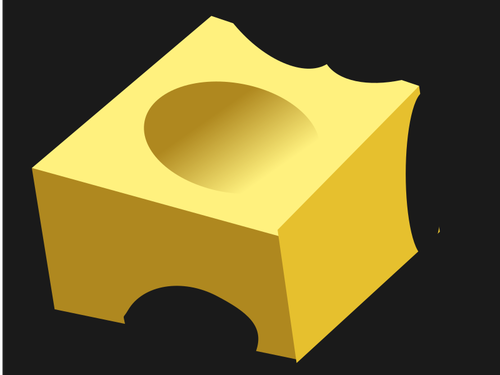 Illustration vectorielle de morceau de fromage