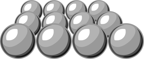 Výběr vektorový obrázek ve stupních šedé kuličky