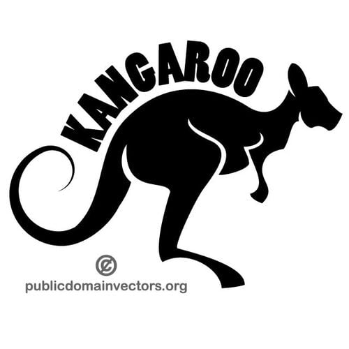 Kangaroo silhouette vector