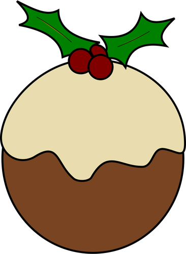 Christmas pudding vector