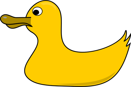 Vector clip art of rubber duck with weird nose