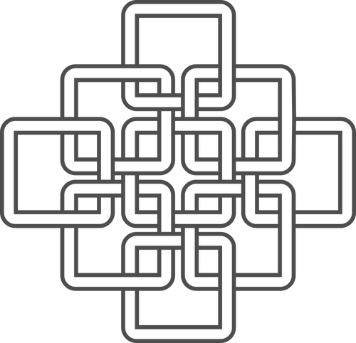 ClipArt-kuva neliömäistä kelttiläisistä solmuista