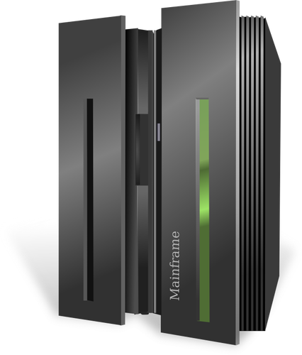 IBM System Z10 mainframe vector image