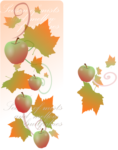 Otoño decoración banner vector imagen prediseñada