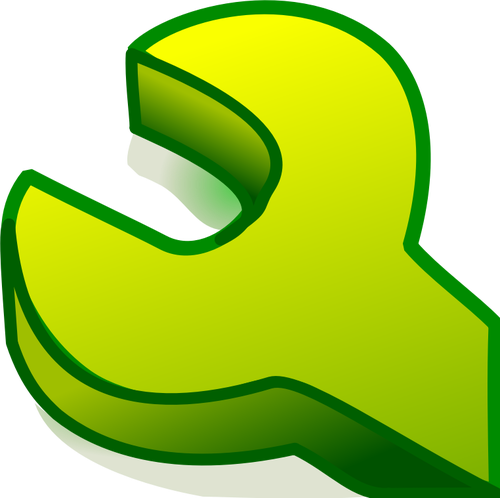 Tons de verde reparar ícone vector clip-art