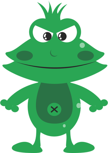 Frog man design vector clip art