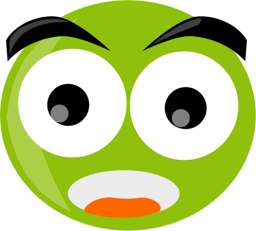 Vector image of frog face character