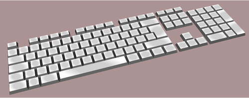 Clavier simple sur illustration vectorielle de couleur fond