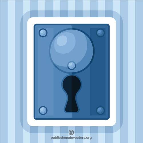 Blue keyhole