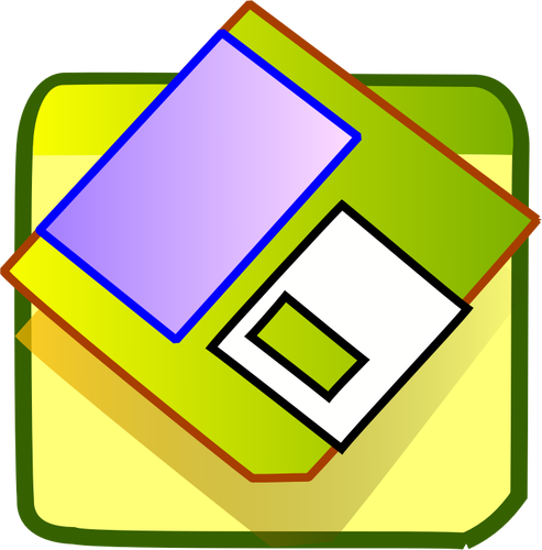 Vector Illustrasjon av grønne nyanser floppy-ikonet