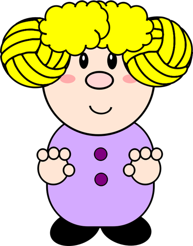 Blond cartoon girl