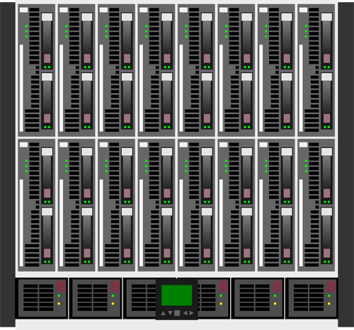 HP C7000 data center vector image