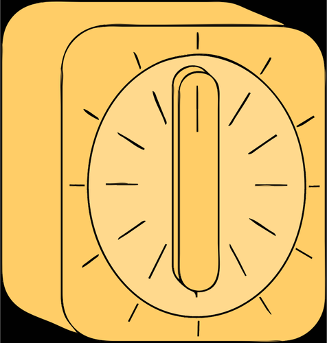 Yellow kitchen timer