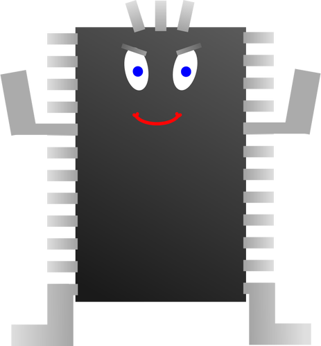 Computer processor character vector image