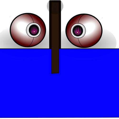 Two webcams in face-like vector drawing