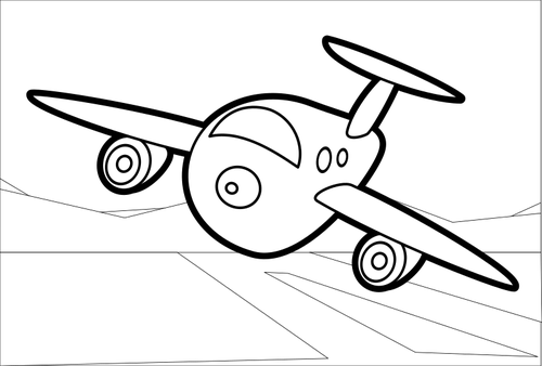 Vector clip art of airplane