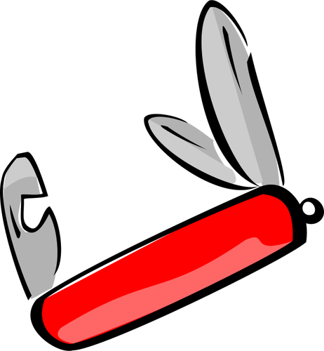 Exército vermelho suíço faca vetor clip-art