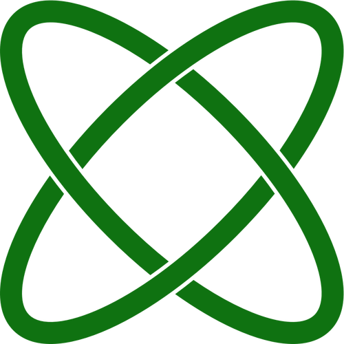 Vector graphics of atom path sign