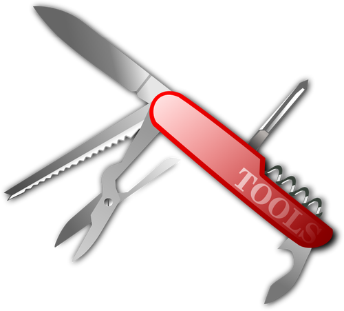 Swiss army knife photorealistic vector clip art