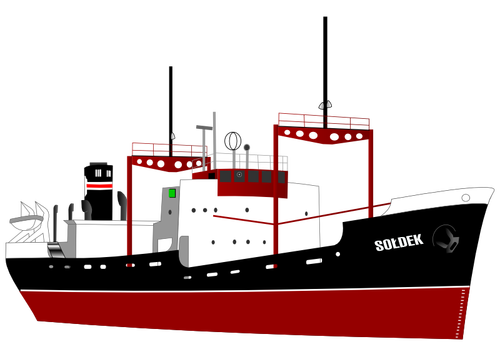 Soldek nákladní loď Vektor Klipart