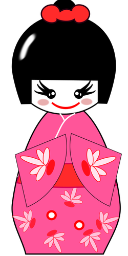Senhora japonesa tradicional