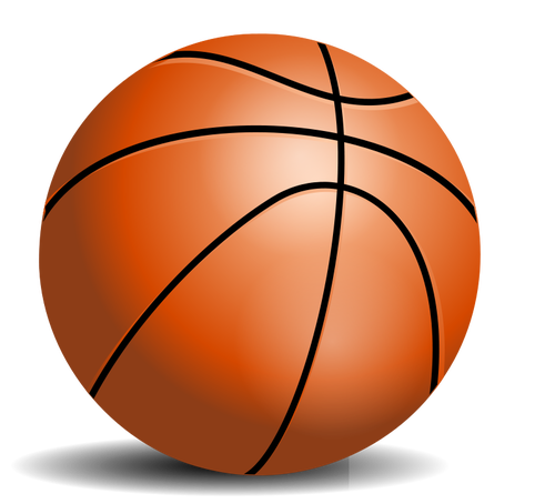 Vector drawing of basketball ball