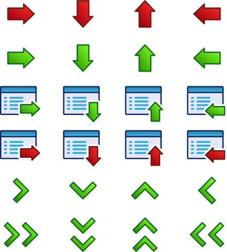 Pil-knappen Angi vektorgrafikk utklipp