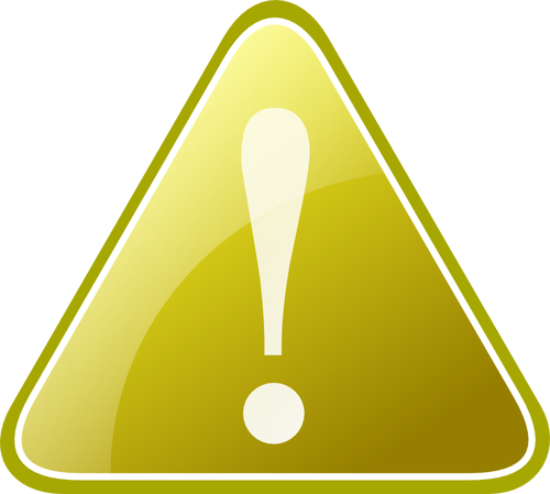 Imagen de marca del exclamation botón etiqueta vector