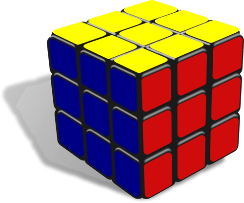 Rubiks kub närbild vektor ClipArt