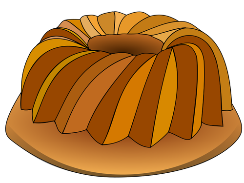 Vector graphics of flan sponge cake