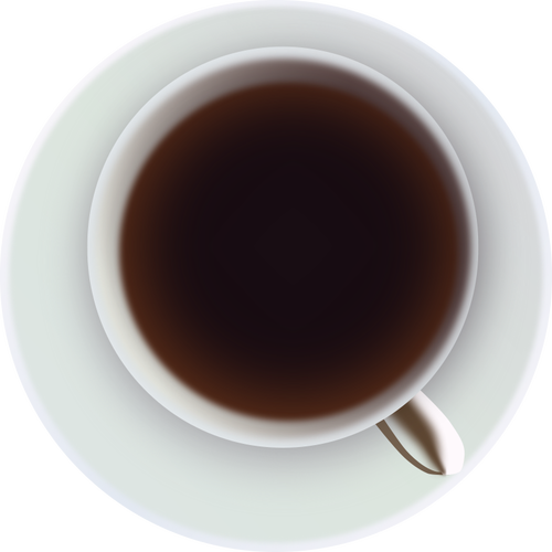 Vector image of coffee or tea in cup