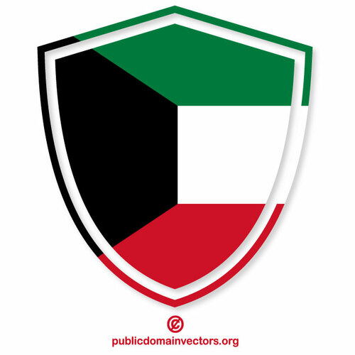 Crête nationale de drapeau du Koweït