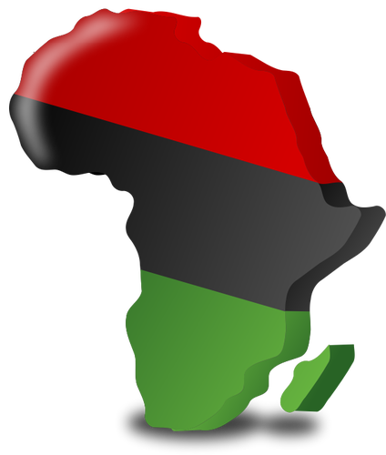 Drapel Pan-African grafică vectorială