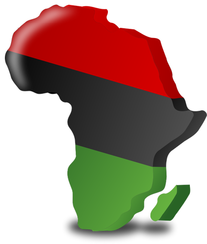 The Pan-African flag vector graphics