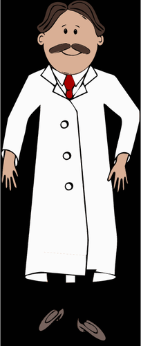 Scientist with mustache