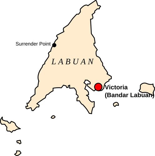 Mappa di Labuan, Malaysia